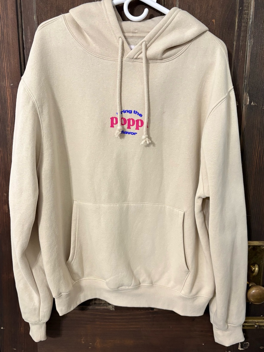 Beige Poppi Graphic Hoodie